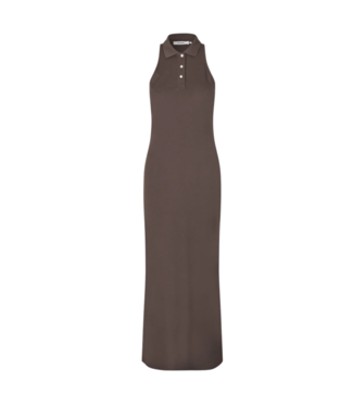 Oval Square Sunny Polo Dress Dark Oak - Size M