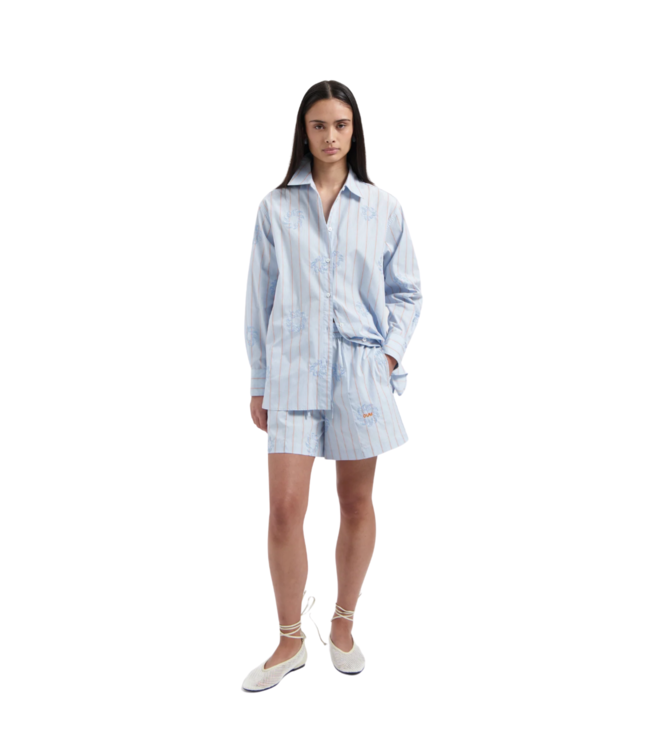 Stripe Embro Sun Shorts Surf Blue