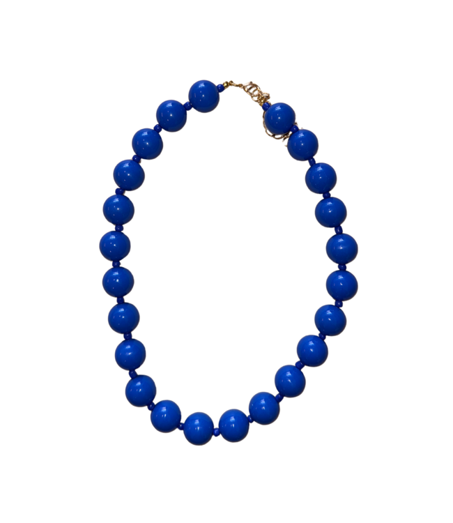 Poppy Necklace Hot Blue