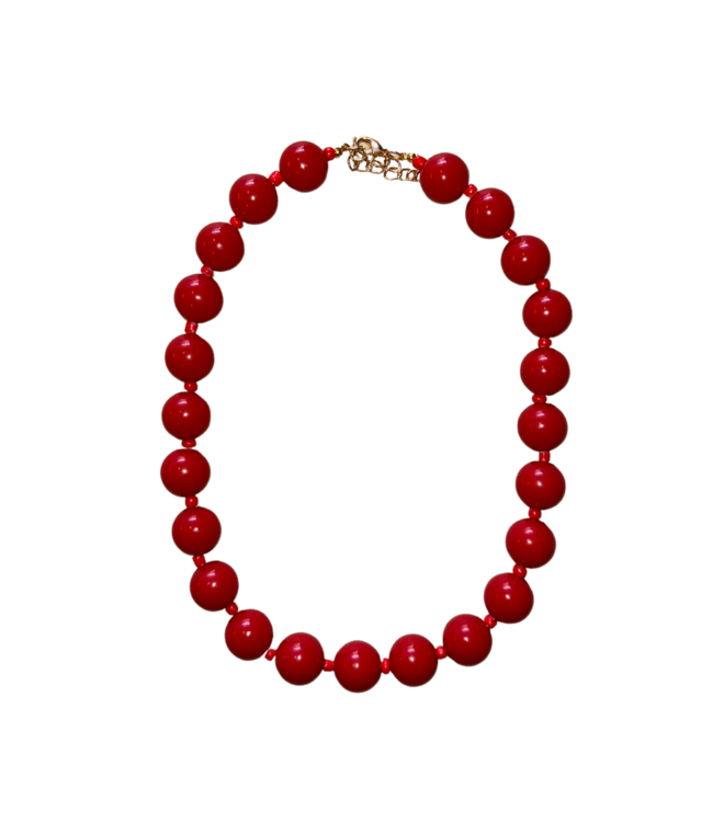 Poppy Necklace Red