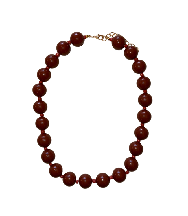Poppy Necklace Brown