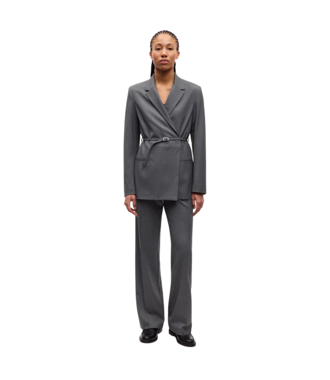 Salot Trousers Dark Gull Gray Pinstripe