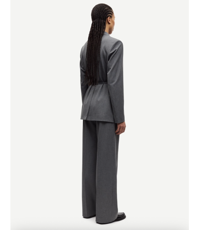 Salot Trousers Dark Gull Gray Pinstripe