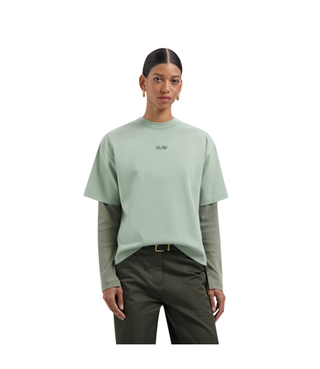 Retro Logo Boxy Tee Green Milieu
