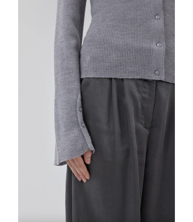 Hiroki Cardigan Grey Melange