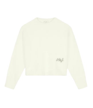 Olaf Fluffy Script Logo Knit Off White