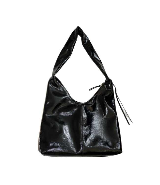 M Crossbody Bag Crushed Patent Black