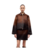 Salylo Leather Jacket Dark Brown Dip Dye