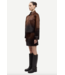 Salylo Leather Jacket Dark Brown Dip Dye