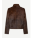 Salylo Leather Jacket Dark Brown Dip Dye