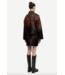 Salylo Leather Jacket Dark Brown Dip Dye