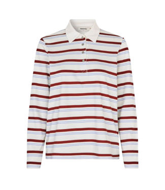 Modström Hellen Stripe Polo Andorra Blue Stripe - Size XS