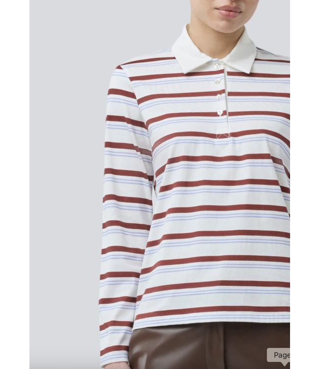 Hellen Stripe Polo Andorra Blue Stripe