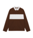 Organic Basics Casual Sport Long Sleeve Polo Walnut