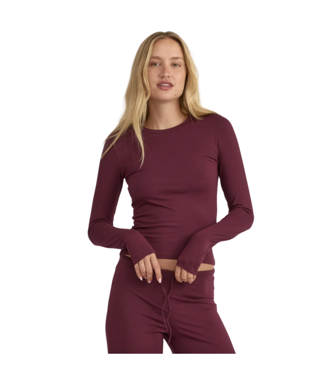 Everyday Regular Long Sleeve Tee Plum