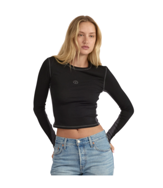 Organic Basics Core Icon Panel Long Sleeve Tee Black