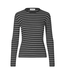 Pil LS Stripe Tshirt Black White Stripe