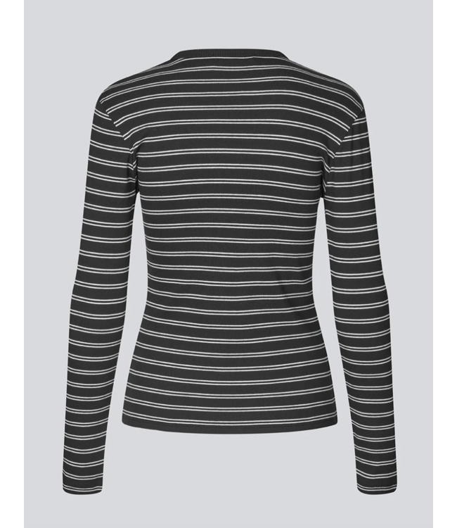 Pil LS Stripe Tshirt Black White Stripe