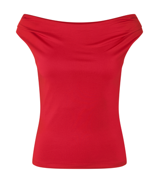 Modström Hima Off Shoulder Top Racing Red