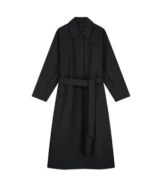 Olaf Retro Logo Trench Coat Black