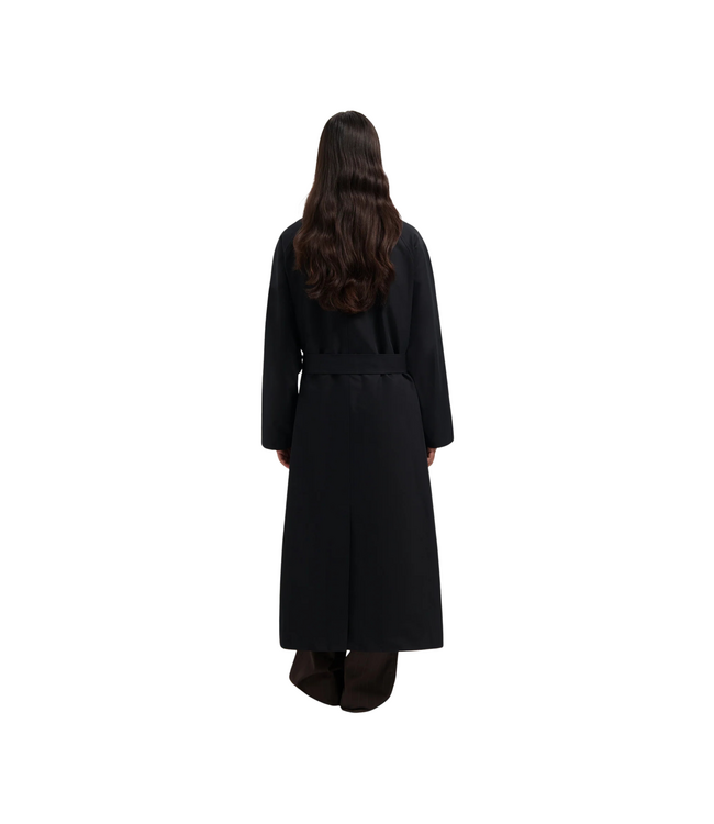 Retro Logo Trench Coat Black