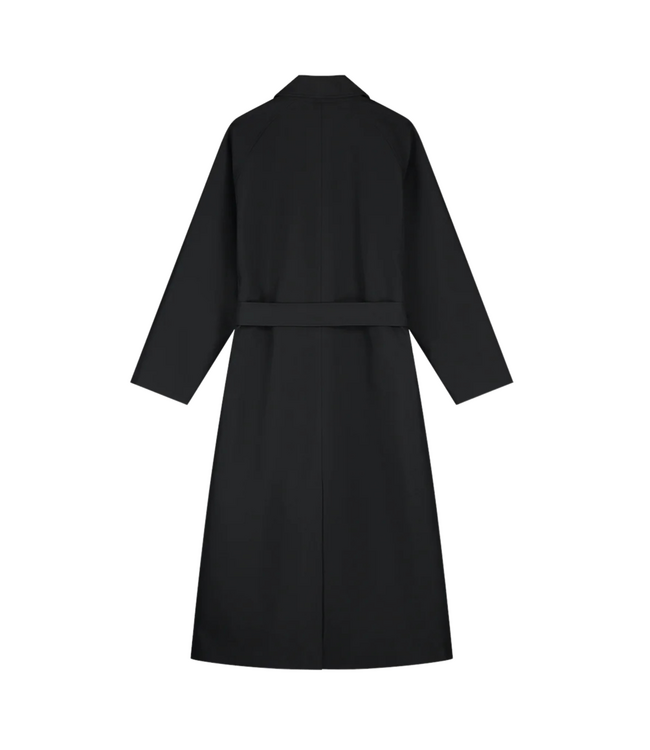Retro Logo Trench Coat Black - Size XS