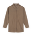 Monogram Embro Oversized Shirt Taupe
