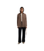 Monogram Embro Oversized Shirt Taupe - Size M