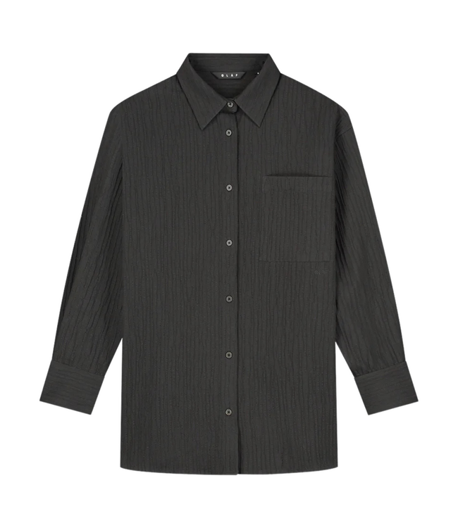 Textured Drapey Shirt Black