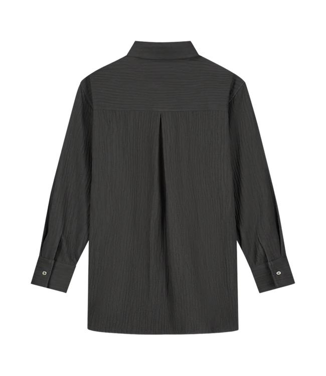 Textured Drapey Shirt Black