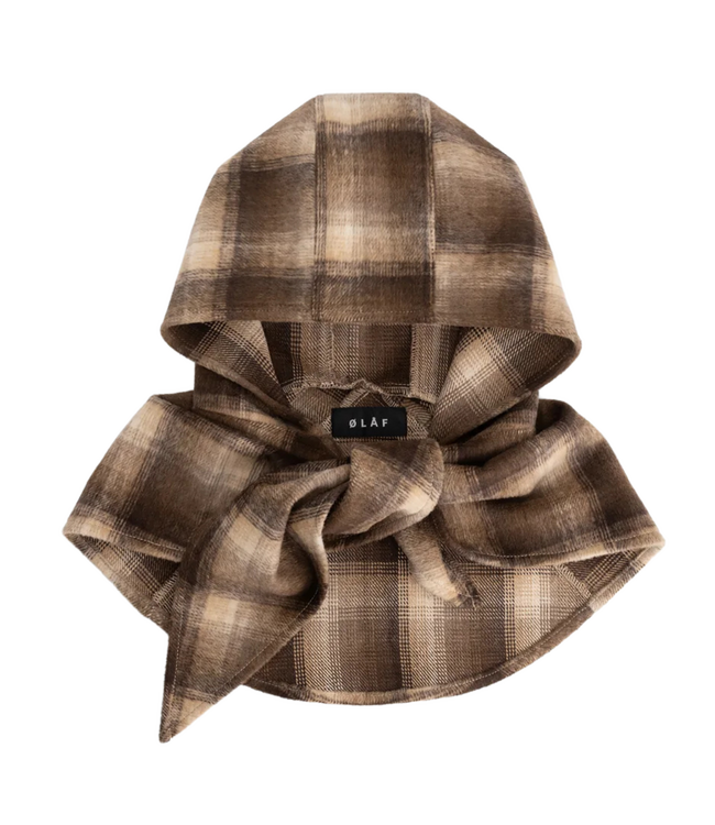 Checked Hooded Scarf