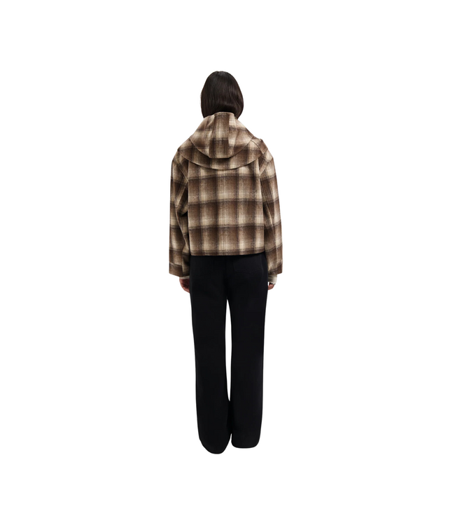 Checked Hooded Scarf