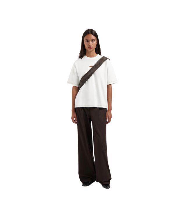 Contrast Retro Logo Boxy Tee Optical White