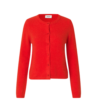 Modström Tree Short Cardigan Racing Red