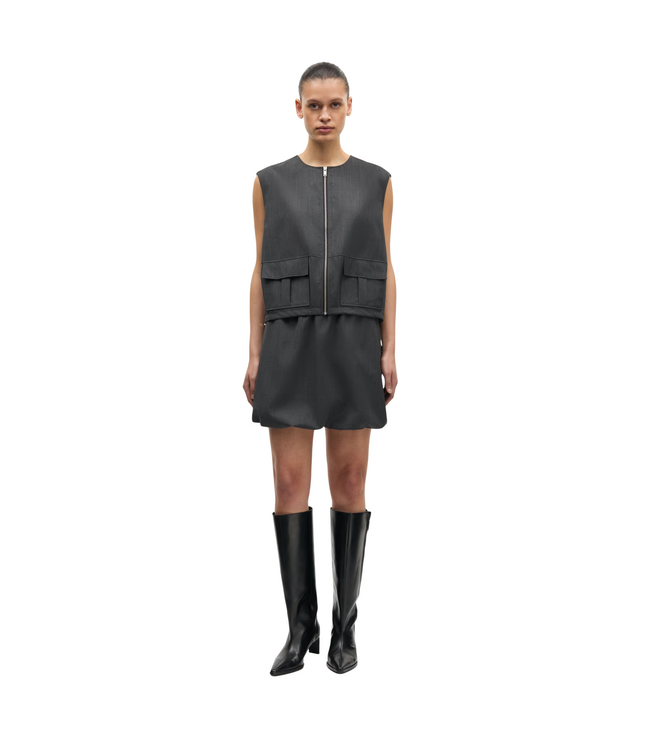 Sakelly Vest Dark Grey Mel