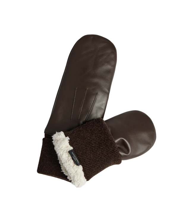Sandro Mitten Dark Brown