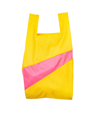 Susan Bijl The New Shopping Bag TV Yellow&Flue Pink M