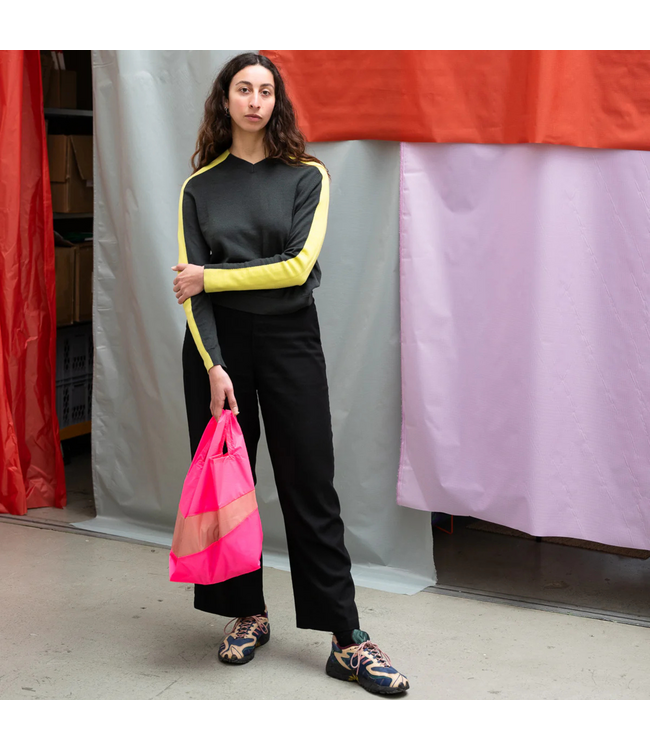 The New Shopping Bag Fluo Pink&Try M