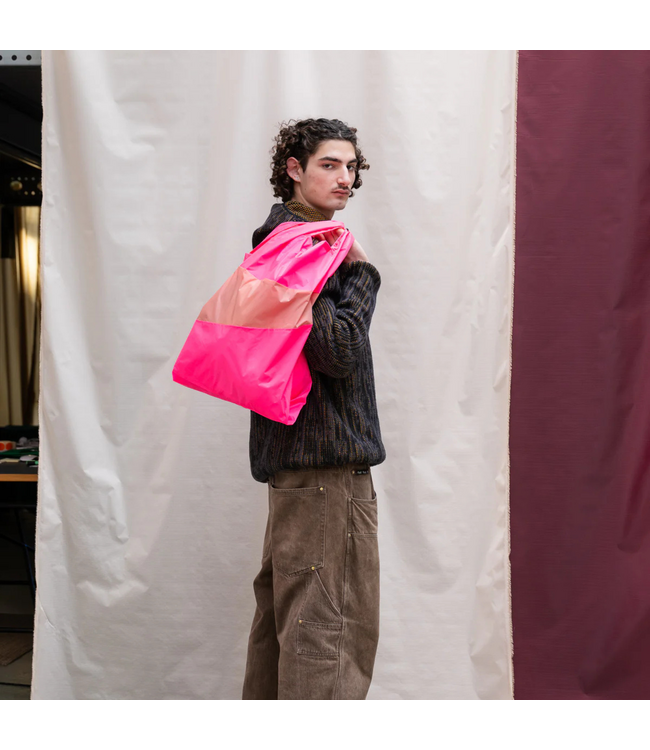 The New Shopping Bag Fluo Pink&Try L