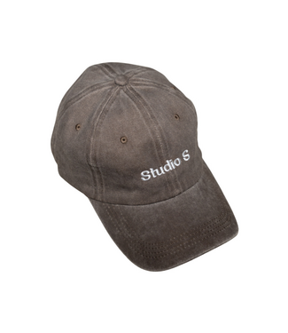 Studio S Cap Embroidered Logo Washed Brown