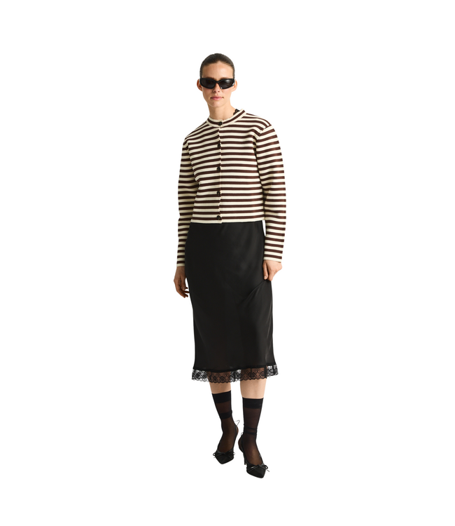 Kody Knit Cardigan Creme Stripe