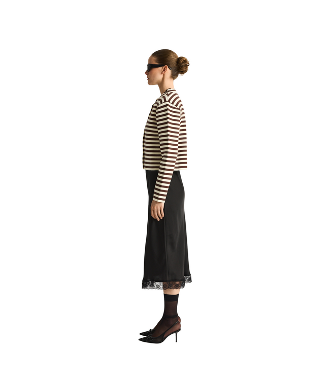 Kody Knit Cardigan Creme Stripe