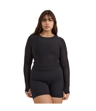 Organic Basics Active Mesh Long Sleeve Tee Black