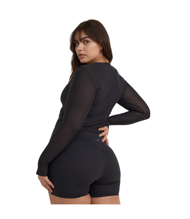 Active Mesh Long Sleeve Tee Black