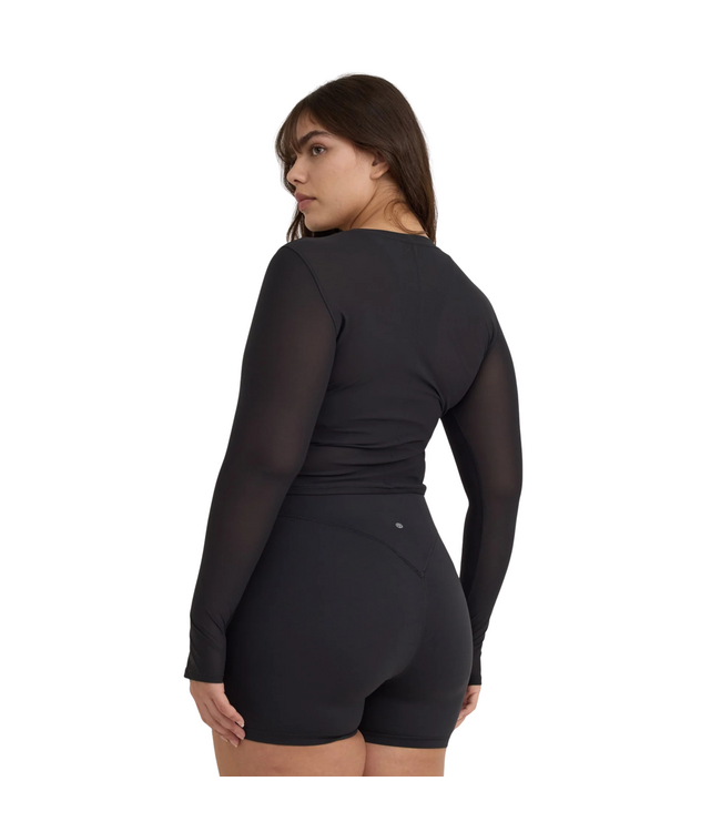 Active Mesh Long Sleeve Tee Black