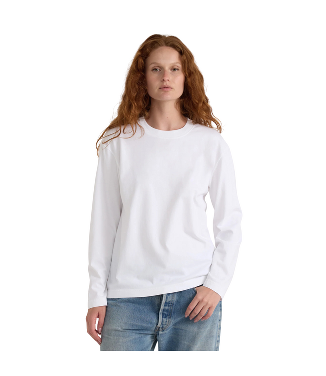 True Heavy Boxy Long Sleeve Tee White