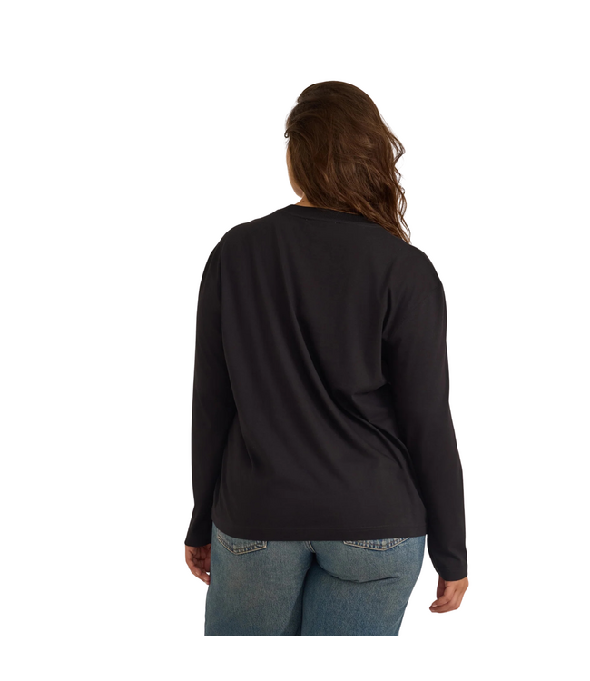 True Heavy Boxy Long Sleeve Tee Black