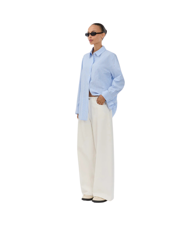 Vigge Stripe Shirt Blue And White Stripe