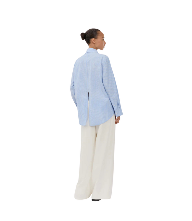 Vigge Stripe Shirt Blue And White Stripe