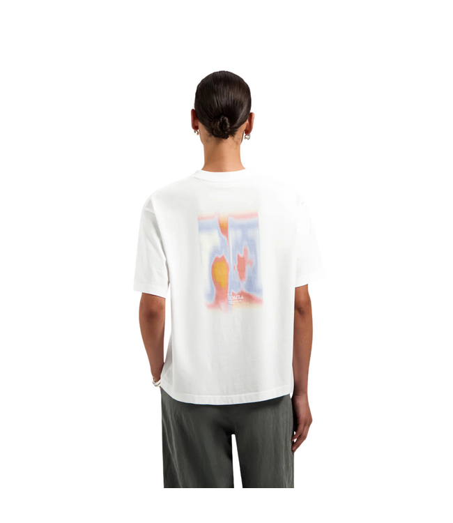 Brushstroke Graphic Boxy Tee Optical White